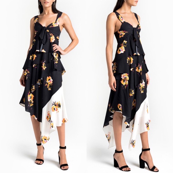 ✨HP!✨ NWT A.L.C. Floral Silk Dress - ALC Size 2 4 - Picture 7 of 7